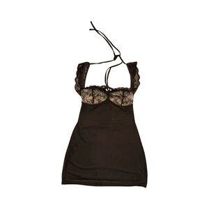 Pretty Goth Floral Lace Backless Tie-Up Sweetheart Neck Sleeveless Fit A-Line